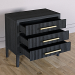 Тумба Primo  с тремя ящиками шпон Черный дуб варинант исполнения - 4 | Loft Concept в Липецке