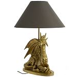 Настольная лампа с абажуром Дракон Golden Dragon Lamp Brown варинант исполнения - 1 | Loft Concept в Липецке