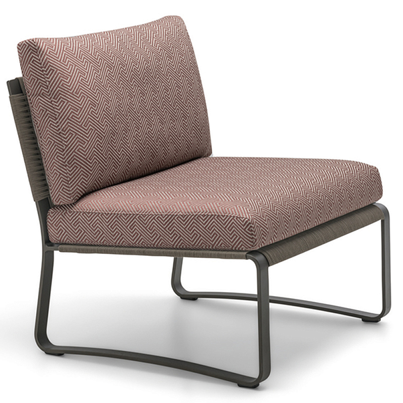 Дизайнерское уличное кресло на металлическом каркасе PHOENIX Armchair Графитовый Коричневый Серый Дизайнерское уличное кресло на металлическом каркасе PHOENIX Armchair Графитовый Коричневый Серый в Липецке | Loft Concept