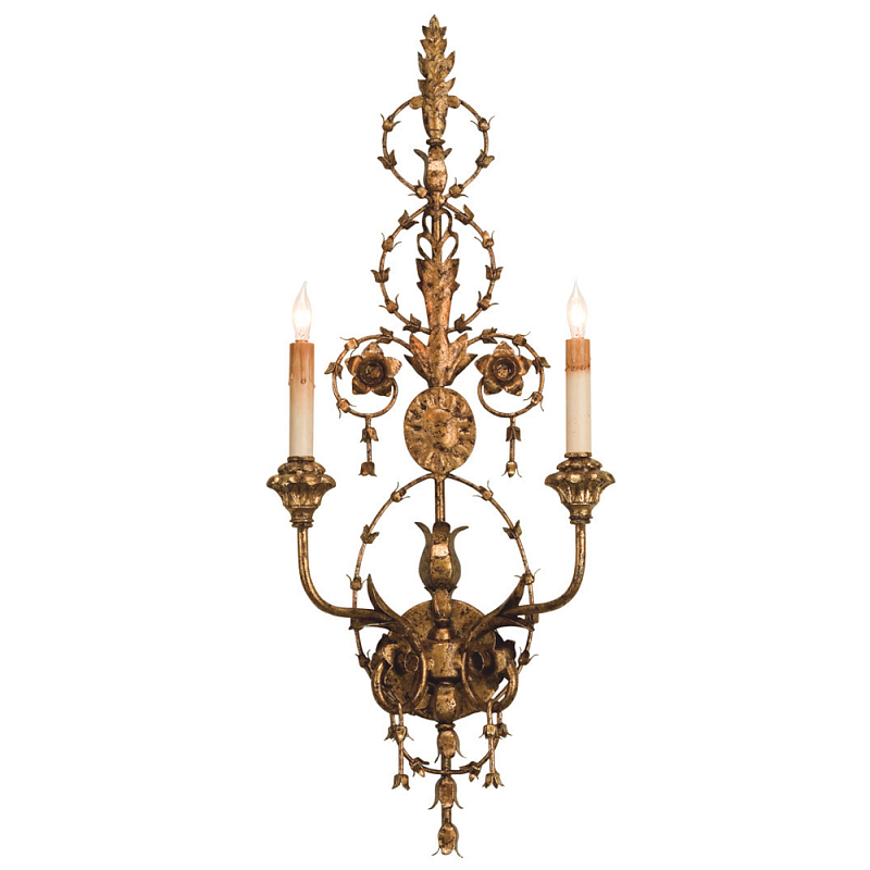 Бра настенное с цветочным мотивом Vintage Luxury Винтажное Светлое Золото Бра настенное с цветочным мотивом Vintage Luxury Винтажное Светлое Золото в Липецке | Loft Concept
