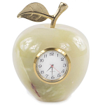 Часы настольные в виде яблока из натурального камня Оникс Stone Clock варинант исполнения - 1 | Loft Concept в Липецке