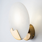 Бра с плафоном из камня в форме диска Ricci Stone Wall Lamp варинант исполнения - 3 | Loft Concept в Липецке