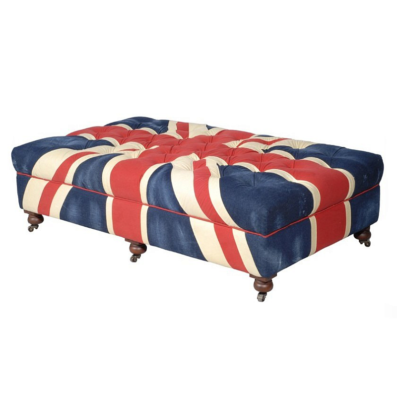 Пуф Poof Union Jack velvet Красный Белый Синий Пуф Poof Union Jack velvet Красный Белый Синий в Липецке | Loft Concept