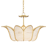 Люстра в форме тюльпана с лепестками из прозрачных стеклянных бусин Hanging Flowers варинант исполнения - 2 | Loft Concept в Липецке