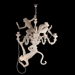Люстра с тремя фигурами обезьян с лампочками в руках белого цвета Hanging Monkey варинант исполнения - 2 | Loft Concept в Липецке