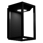 Уличный настенный светильник прямоугольной формы черного цвета Geometric Glow варинант исполнения - 1 | Loft Concept в Липецке