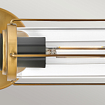 Бра для ванных комнат горизонтальное с 2-мя прозрачным цилиндрическим плафонами на круглом основании Hinkley варинант исполнения - 4 | Loft Concept в Липецке