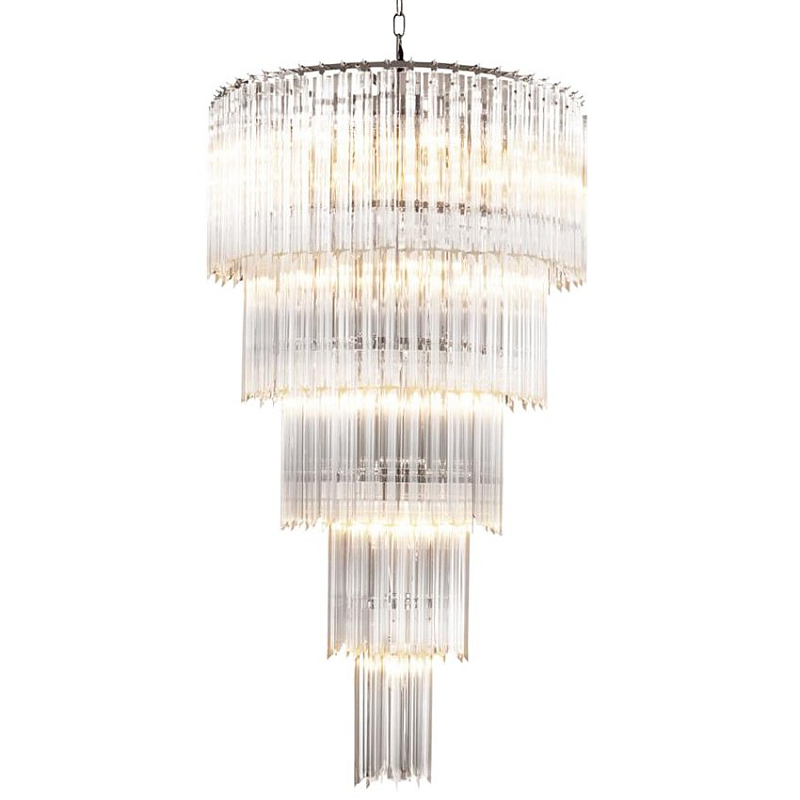 Люстра Chandelier Alpina L Никель Прозрачный (Transparent) Люстра Chandelier Alpina L Никель Прозрачный (Transparent) в Липецке | Loft Concept