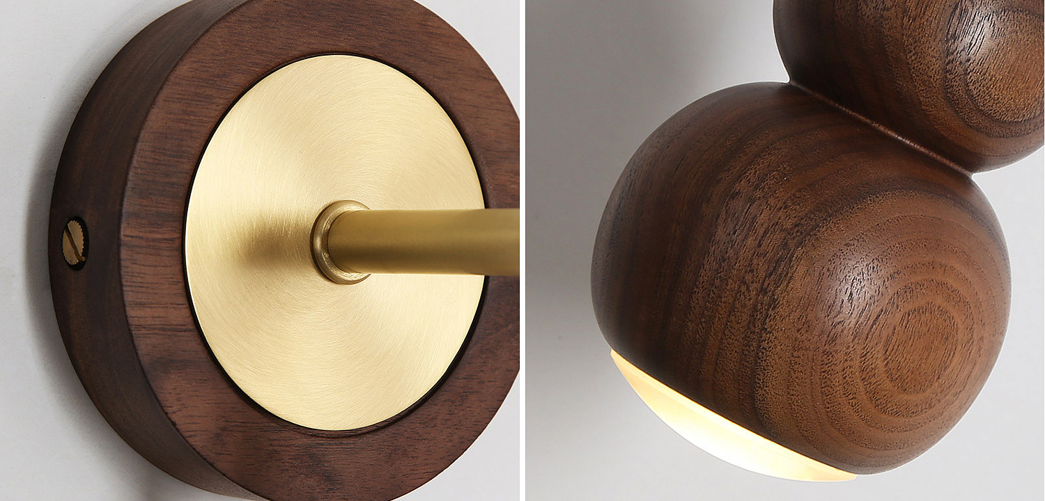 Настенный светильник с плафоном из дерева Neal Wooden Wall Lamp Настенный светильник с плафоном из дерева Neal Wooden Wall Lamp - Loft-Concept в Липецке