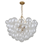 Люстра подвесная с рифлёными стеклянными шарами в форме воздушного облака Berries Chandelier варинант исполнения - 1 | Loft Concept в Липецке