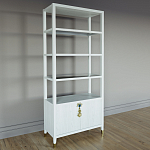 Стеллаж со стеклянными полками Elsa Dreams White варинант исполнения - 1 | Loft Concept в Липецке