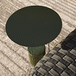 Дизайнерский круглый кофейный стол из металла с мраморным декором PANNA COTTA Coffee Table варинант исполнения - 4 | Loft Concept в Липецке