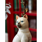 Подсвечник в виде кошки из фарфора с бронзовыми элементами Paradise Cat варинант исполнения - 8 | Loft Concept в Липецке