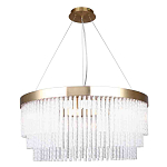 Люстра подвесная со стеклянными подвесками в виде перекрученных трубочек Nembus варинант исполнения - 1 | Loft Concept в Липецке