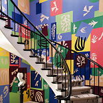 Обои ручная роспись в стиле Арт-деко Jazz Special Colourway on dyed silk with embroidery варинант исполнения - 1 | Loft Concept в Липецке