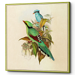 Постер на холсте с изображением птиц и цветов Blooming Birds Poster варинант исполнения - 6 | Loft Concept в Липецке