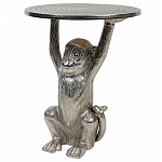 Столик с подстольем в виде обезьянки Bombay Nickel варинант исполнения - 1 | Loft Concept в Липецке