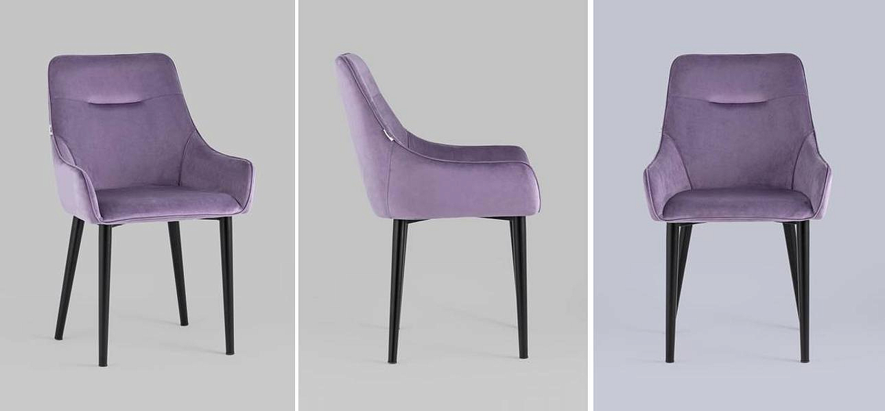 Стул Joan Chair Сиреневый Велюр Стул Joan Chair Сиреневый Велюр - Loft-Concept в Липецке