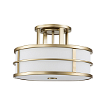 Потолочный светильник с белым матовым абажуром в металлическом каркасе Feiss варинант исполнения - 1 | Loft Concept в Липецке