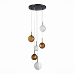 Люстра светодиодная с сферическими стеклянными плафонами Splatter варинант исполнения - 3 | Loft Concept в Липецке