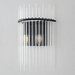 Бра со стеклянными прозрачными трубками и черным металлическим каркасом Nembus варинант исполнения - 3 | Loft Concept в Липецке