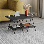 Стол журнальный с прямоугольной столешницей и полкой цвета антрацит ESSEL ANTHRACITE варинант исполнения - 2 | Loft Concept в Липецке