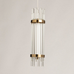 Подвесной светильник с цилиндрическим плафоном из прозрачных стеклянных трубок Nembus варинант исполнения - 3 | Loft Concept в Липецке