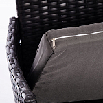 Обеденный комплект из искуственного ротанга Vintara черный варинант исполнения - 4 | Loft Concept в Липецке