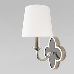 Бра с белым текстильным абажуром и фигурным основанием с зеркальной вставкой Vitorino варинант исполнения - 20 | Loft Concept в Липецке