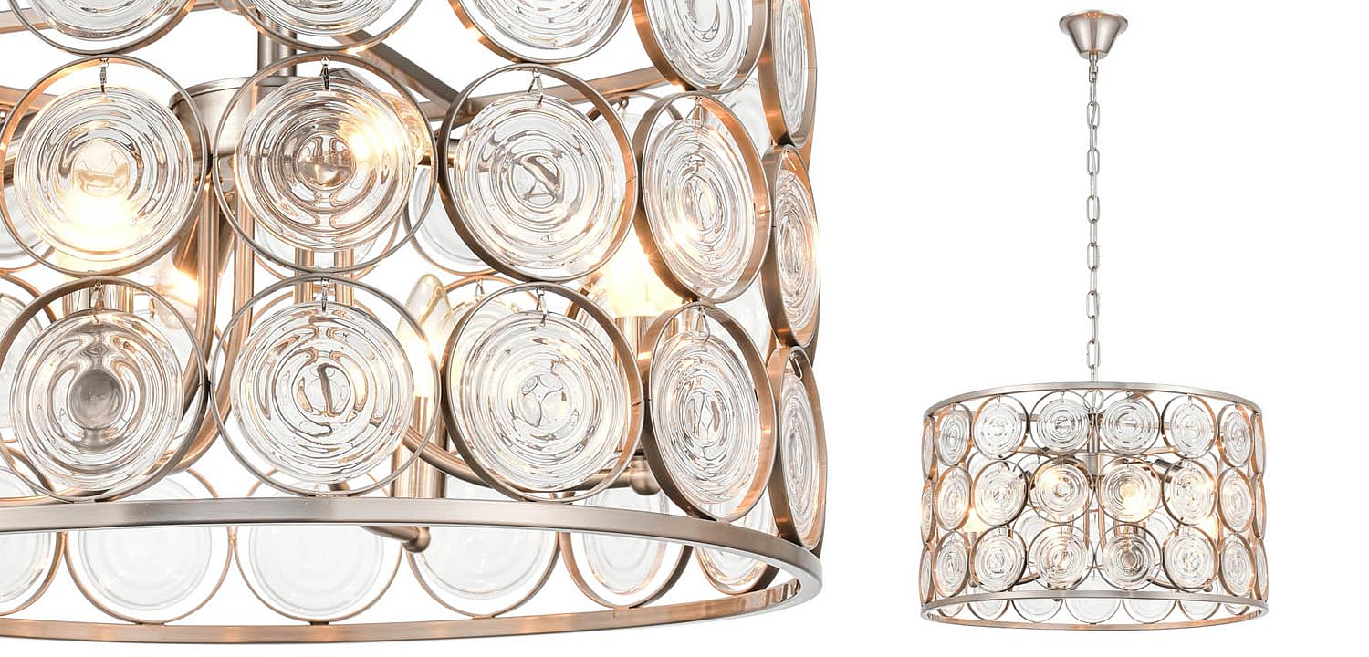 Люстра Edalina Chandelier nickel satin 50 Люстра Edalina Chandelier nickel satin 50 - Loft-Concept в Липецке