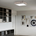 Потолочный светильник квадратный с гофрированным абажуром цвета графит Millennium варинант исполнения - 3 | Loft Concept в Липецке