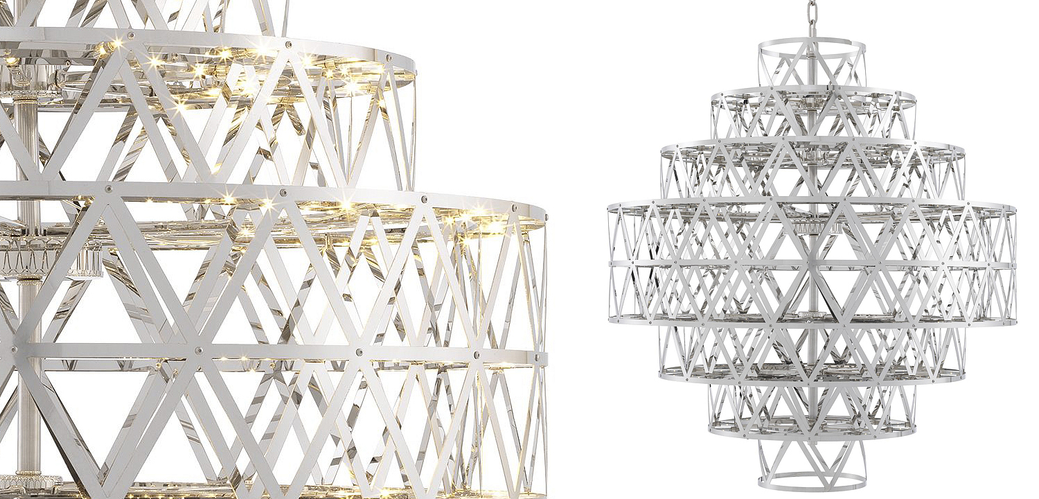 Люстра Eichholtz Chandelier Clinton Nickel Люстра Eichholtz Chandelier Clinton Nickel - Loft-Concept в Липецке