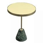 Кофейный столик с круглой зеркальной столешницей и мраморным основанием Stable Base варинант исполнения - 1 | Loft Concept в Липецке