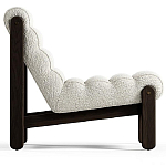 Кресло с деревянным каркасом и обивкой из белой ткани букле Medieval Furniture варинант исполнения - 4 | Loft Concept в Липецке