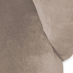 Барный стул со спинкой и металлической подставкой на 4-х деревянных ножках Бежевый Велюр Vendramin Chair варинант исполнения - 4 | Loft Concept в Липецке