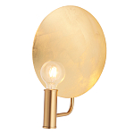 Бра с золотым круглым отражателем и открытой лампой Sun Glow Disc варинант исполнения - 3 | Loft Concept в Липецке