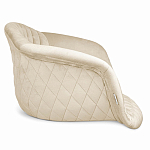 Барный стул со спинкой и подлокотниками на 4-х деревянных ножках Кремовый Велюр Ava Charm варинант исполнения - 3 | Loft Concept в Липецке