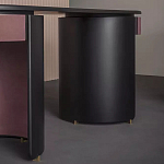 Дизайнерский письменный стол овальной формы с 2-мя выдвижными ящиками по бокам Parsec варинант исполнения - 2 | Loft Concept в Липецке