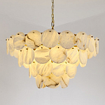 Люстра подвесная четырехъярусная с подвесками в форме дисков Cryptocrystalline Stone варинант исполнения - 6 | Loft Concept в Липецке