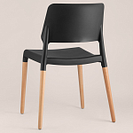 Пластиковый стул на ножках из массива бука Ferret Black 4 шт варинант исполнения - 5 | Loft Concept в Липецке