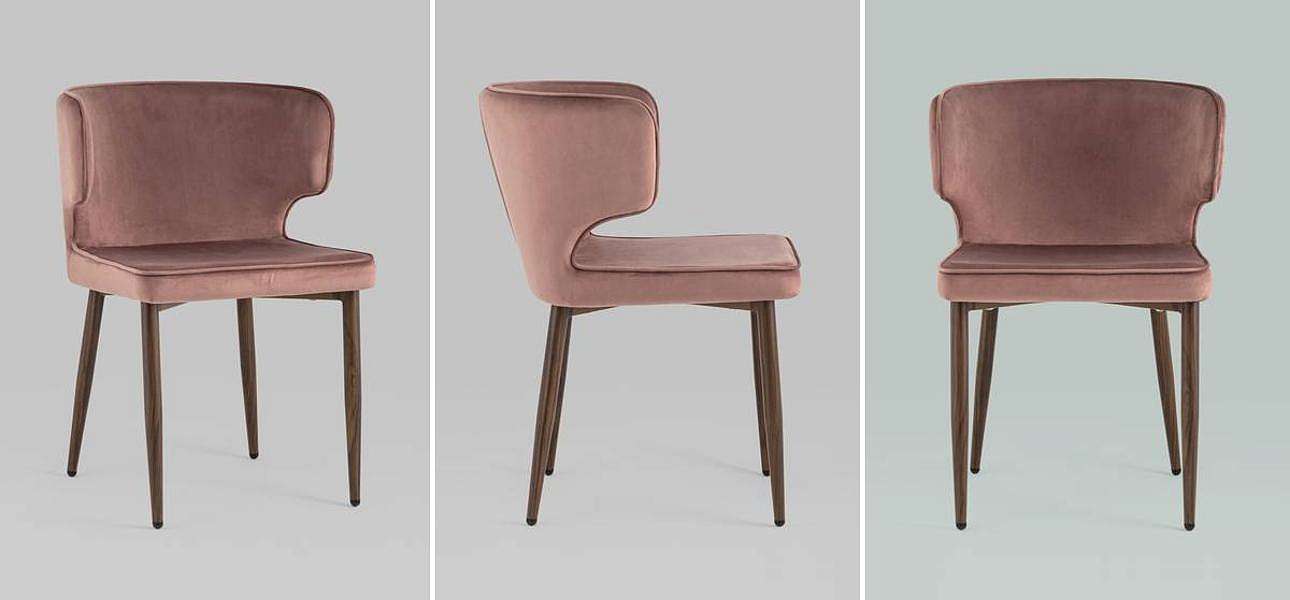 Стул Mateo Chair Пыльнно-Розовый Велюр Стул Mateo Chair Пыльнно-Розовый Велюр - Loft-Concept в Липецке