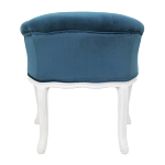 Кресло низкое в стиле прованс Louis French Armchair white and blue velour варинант исполнения - 2 | Loft Concept в Липецке