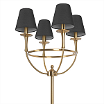 Торшер с металлическим основанием бронзового цвета с черными конусовидными абажурами Dignity варинант исполнения - 3 | Loft Concept в Липецке