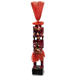 Деревянная декоративная статуэтка Asmat Red Straw Headdress Statuette Red варинант исполнения - 1 | Loft Concept в Липецке