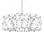 Люстра с тонкой металлической конструкцией цвета хром Quasar варинант исполнения - 2 | Loft Concept в Липецке