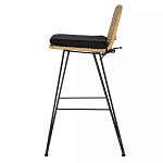 Стул барный с ротанговым плетением Half Bar Chair with Wicker без подлокотников варинант исполнения - 2 | Loft Concept в Липецке