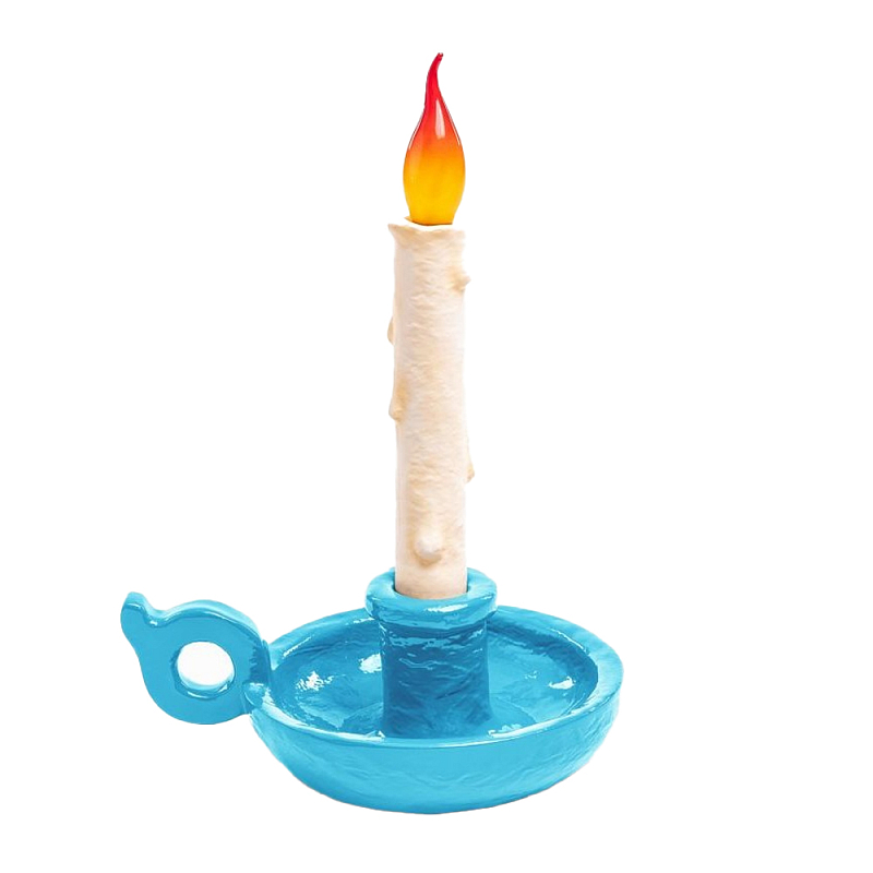 Настольная лампа Seletti Bugia light blue Белый Голубой Настольная лампа Seletti Bugia light blue Белый Голубой в Липецке | Loft Concept