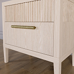 Прикроватная Тумбочка Primo с двумя ящиками Светлый дуб варинант исполнения - 3 | Loft Concept в Липецке