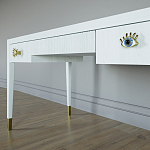 Письменный стол Elsa Dreams White Шпон дерево с двумя ящиками варинант исполнения - 4 | Loft Concept в Липецке