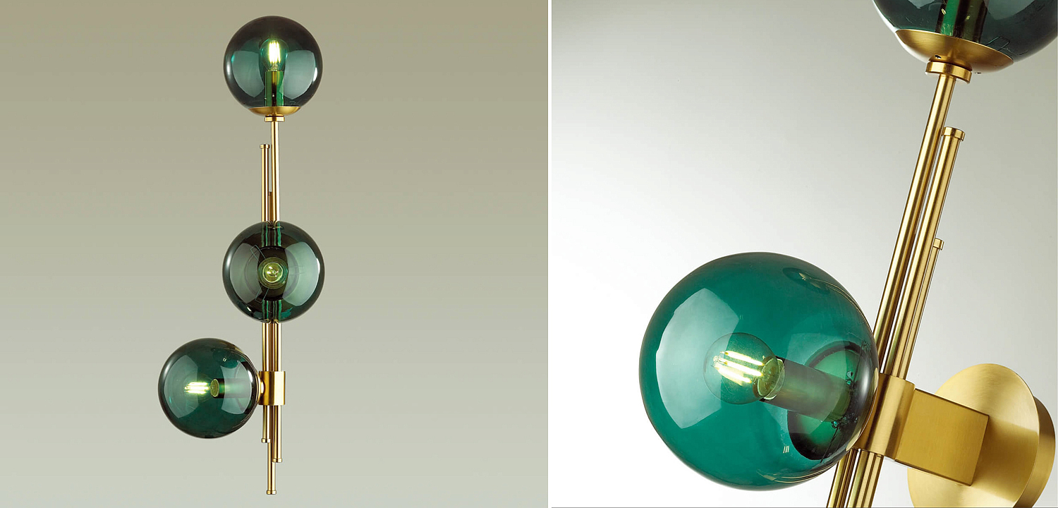 Бра TRILOGY WALL SCONCE Turquoise glass 70 Бра TRILOGY WALL SCONCE Turquoise glass 70 - Loft-Concept в Липецке